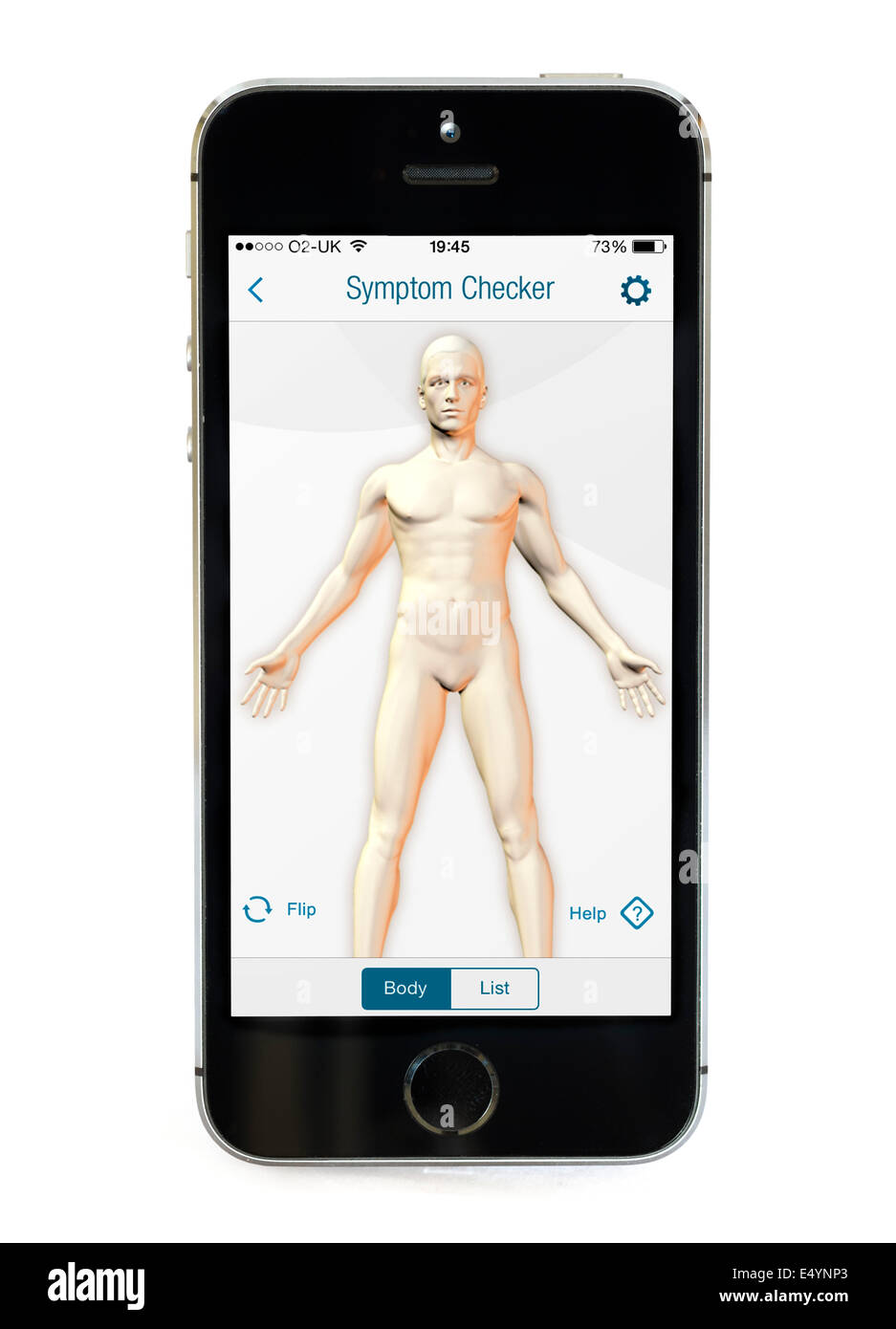 Symptom Checker auf WebMD app auf einem Apple iPhone 5 s Stockfoto