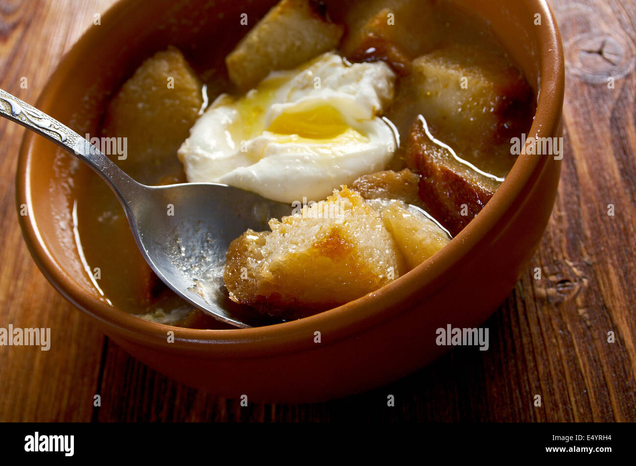 Sopa de ajo Stockfoto