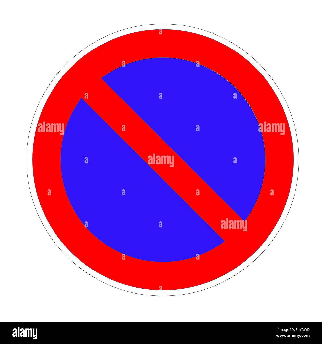 Kein Parkplatz-Schild Stockfoto