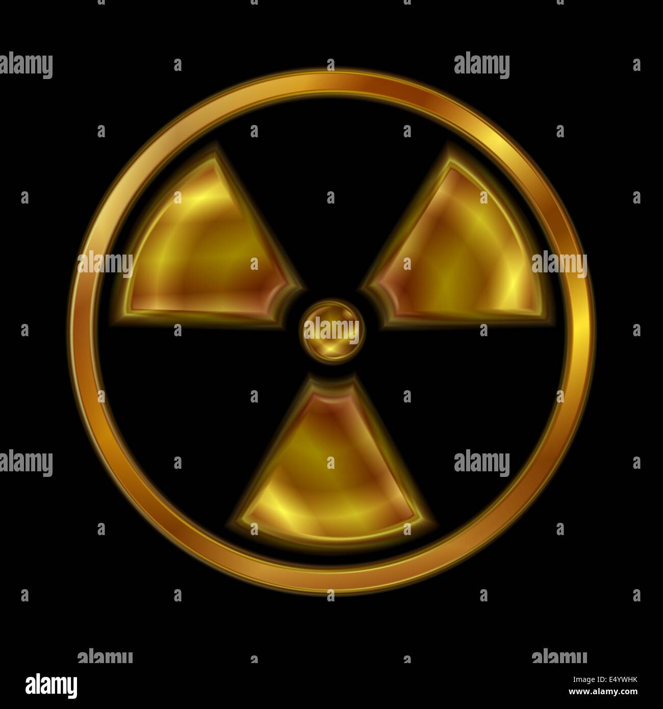 Radioaktive Strahlung glänzende symbol Stockfoto