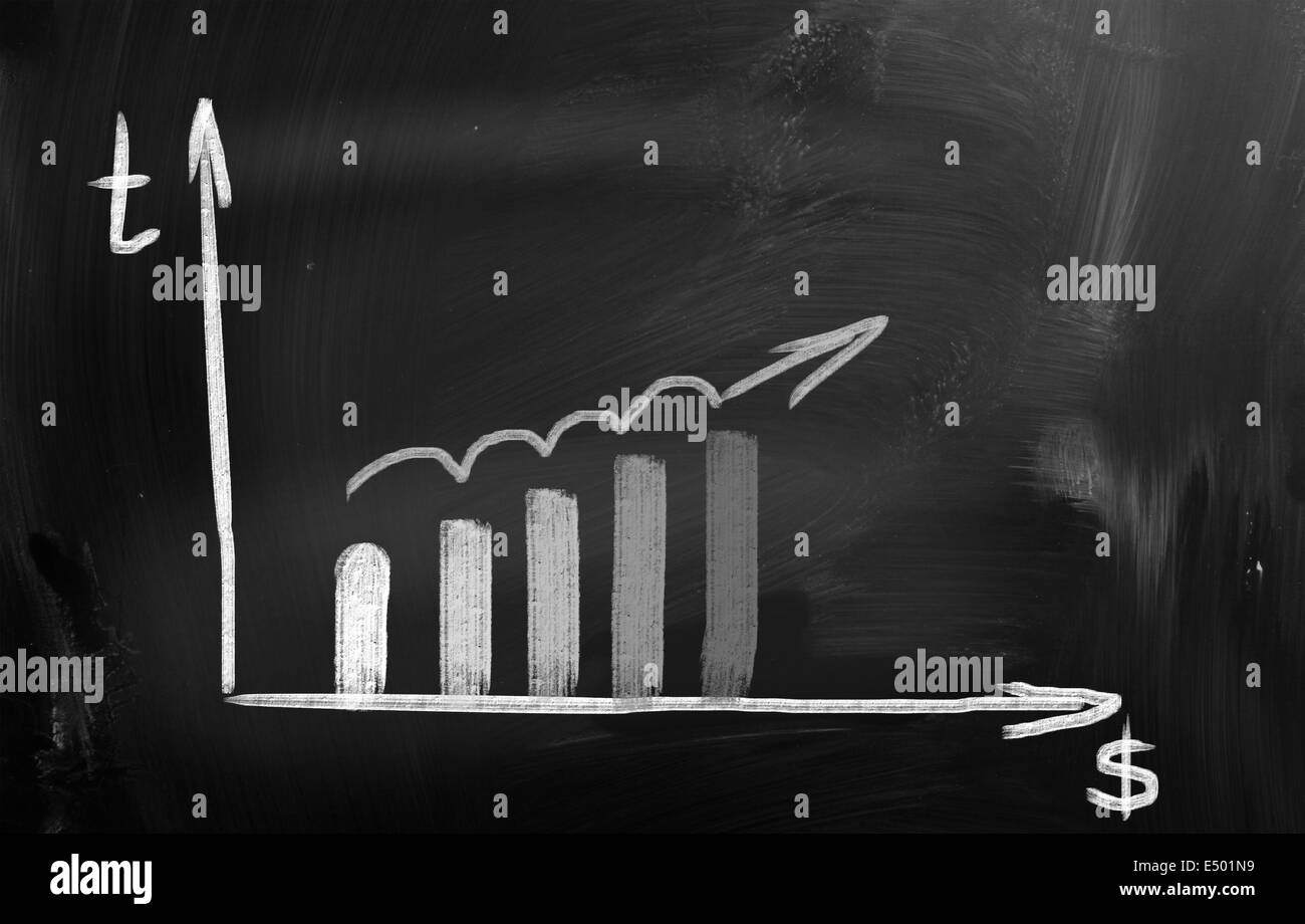 Wachstum Diagramm Geschäftskonzept Stockfoto