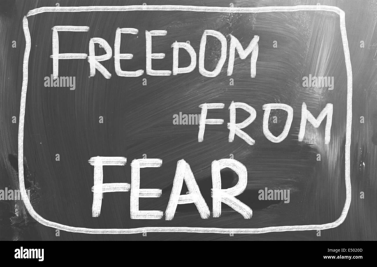 Freiheit von Angst-Konzept Stockfoto