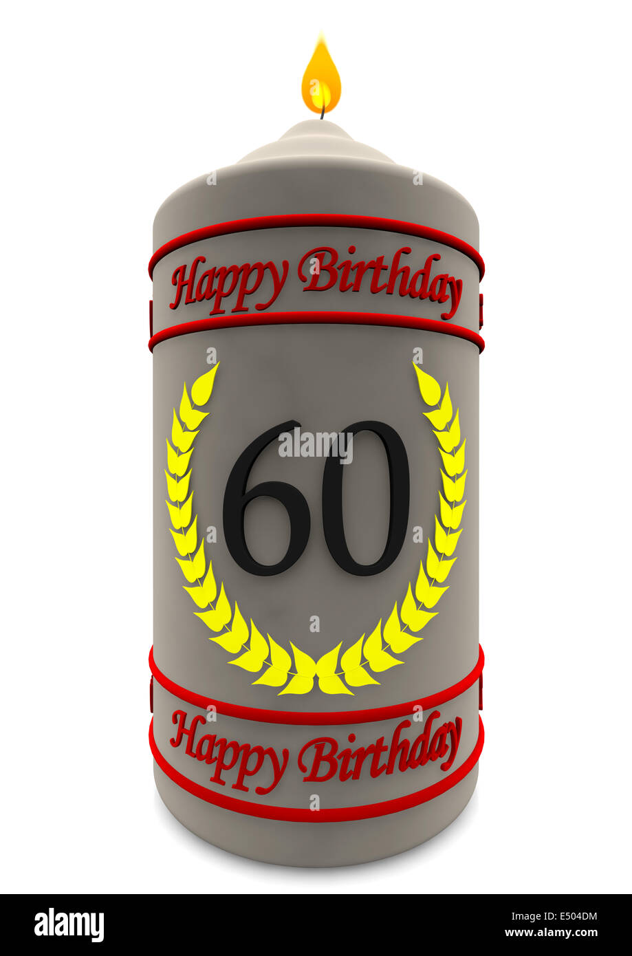 Geburtstag Kerze zum 60. Geburtstag Stockfotografie Alamy