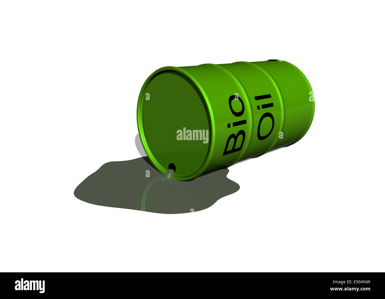 ein Leck Bio Ölfass Stockfoto