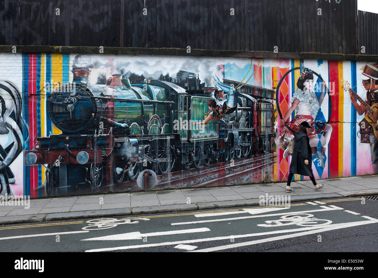 Straße Wand Kunst Chalk Farm Road London Stockfoto
