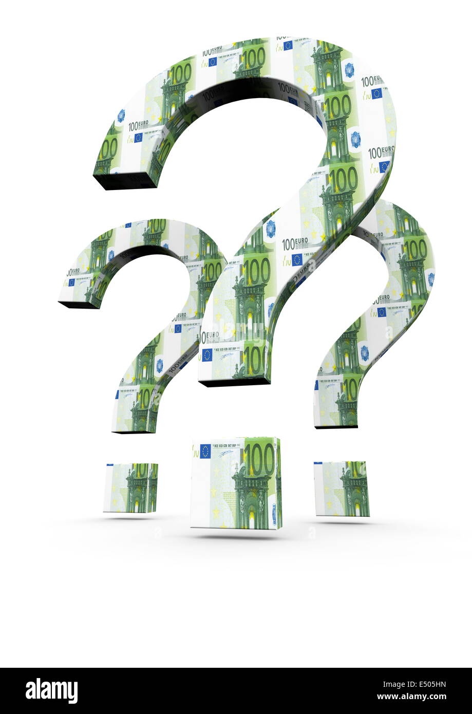 Geldprobleme oder Lösungen Stockfoto