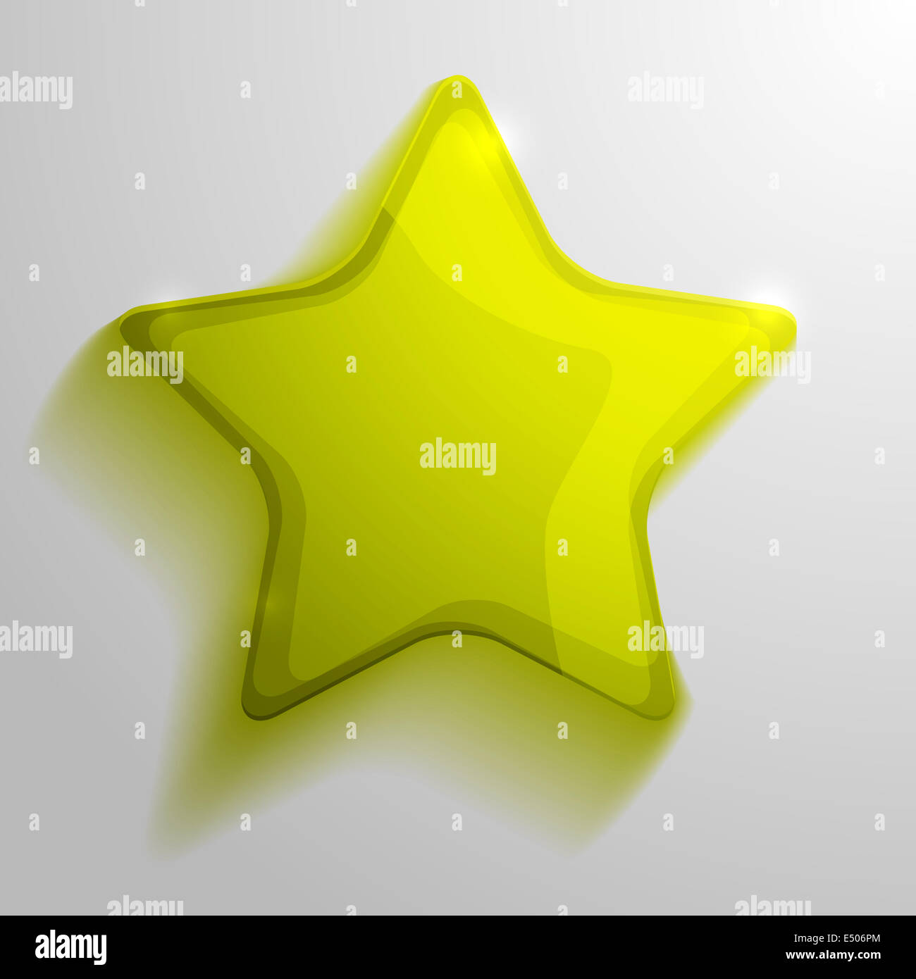 glänzend gelber Stern Stockfoto