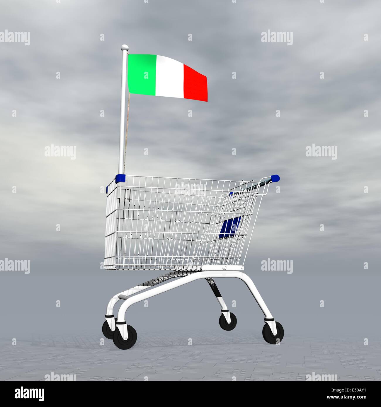 Italienischen shopping - 3D render Stockfoto