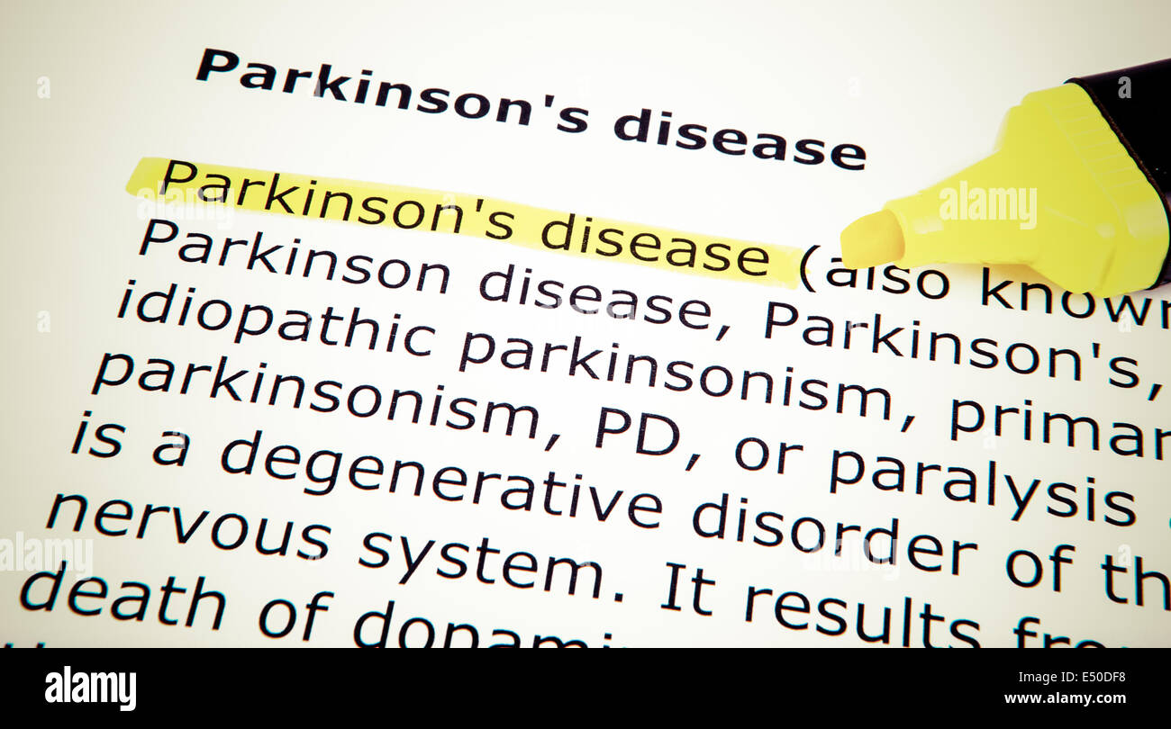 Parkinson-Erkrankung Stockfoto