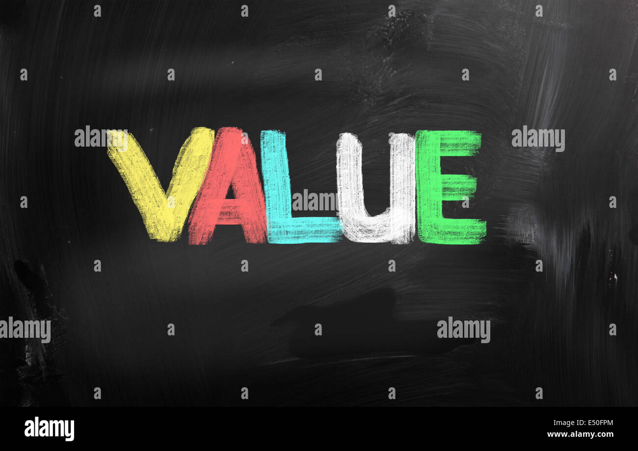Value-Konzept Stockfoto