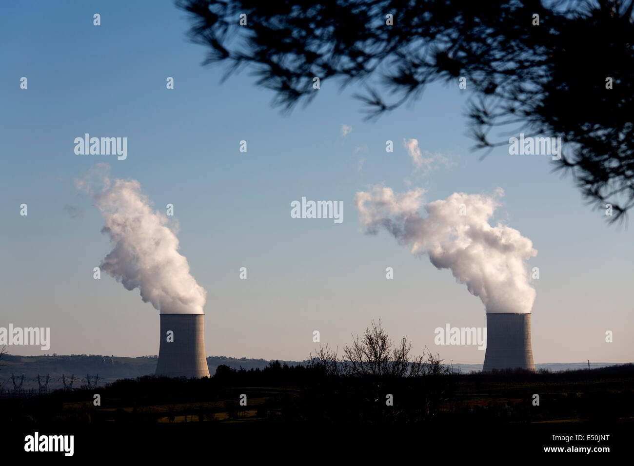 Kernkraftwerk-Energie Frankreich Stockfoto