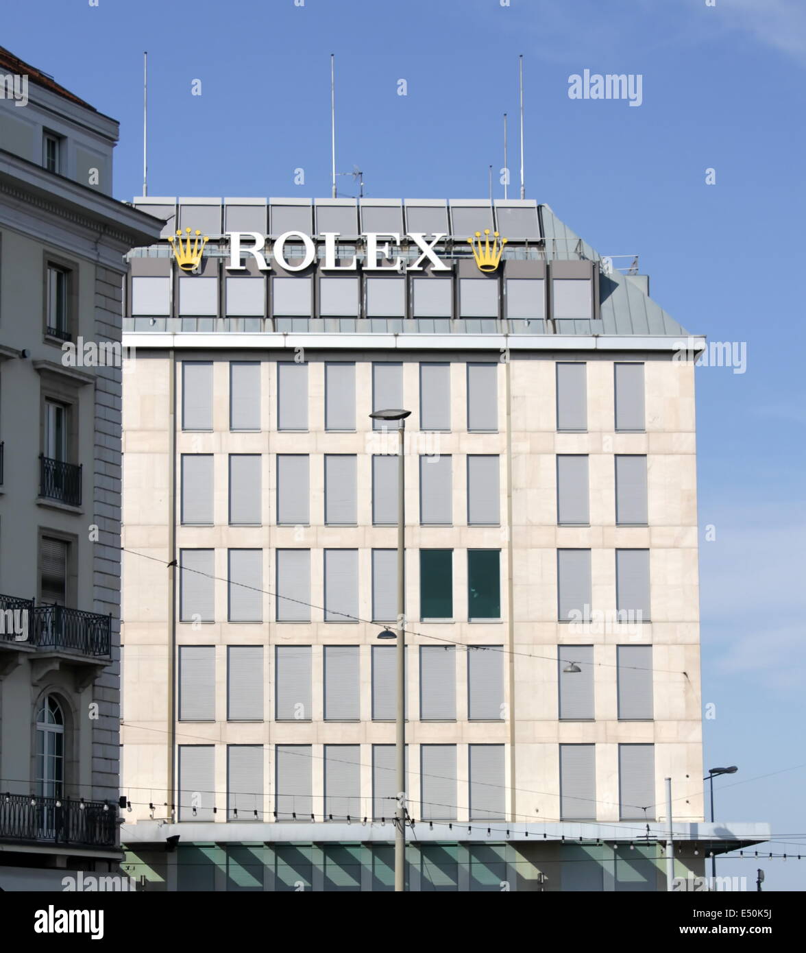 Rolex-Gebäude, Genf, Schweiz Stockfotografie - Alamy