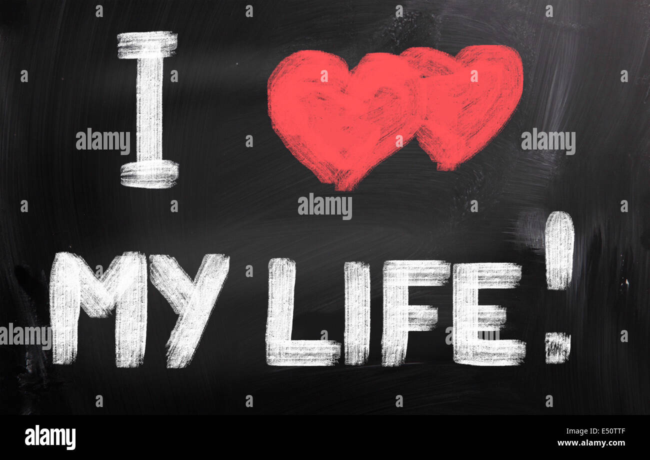 Ich liebe mein Lebenskonzept Stockfoto