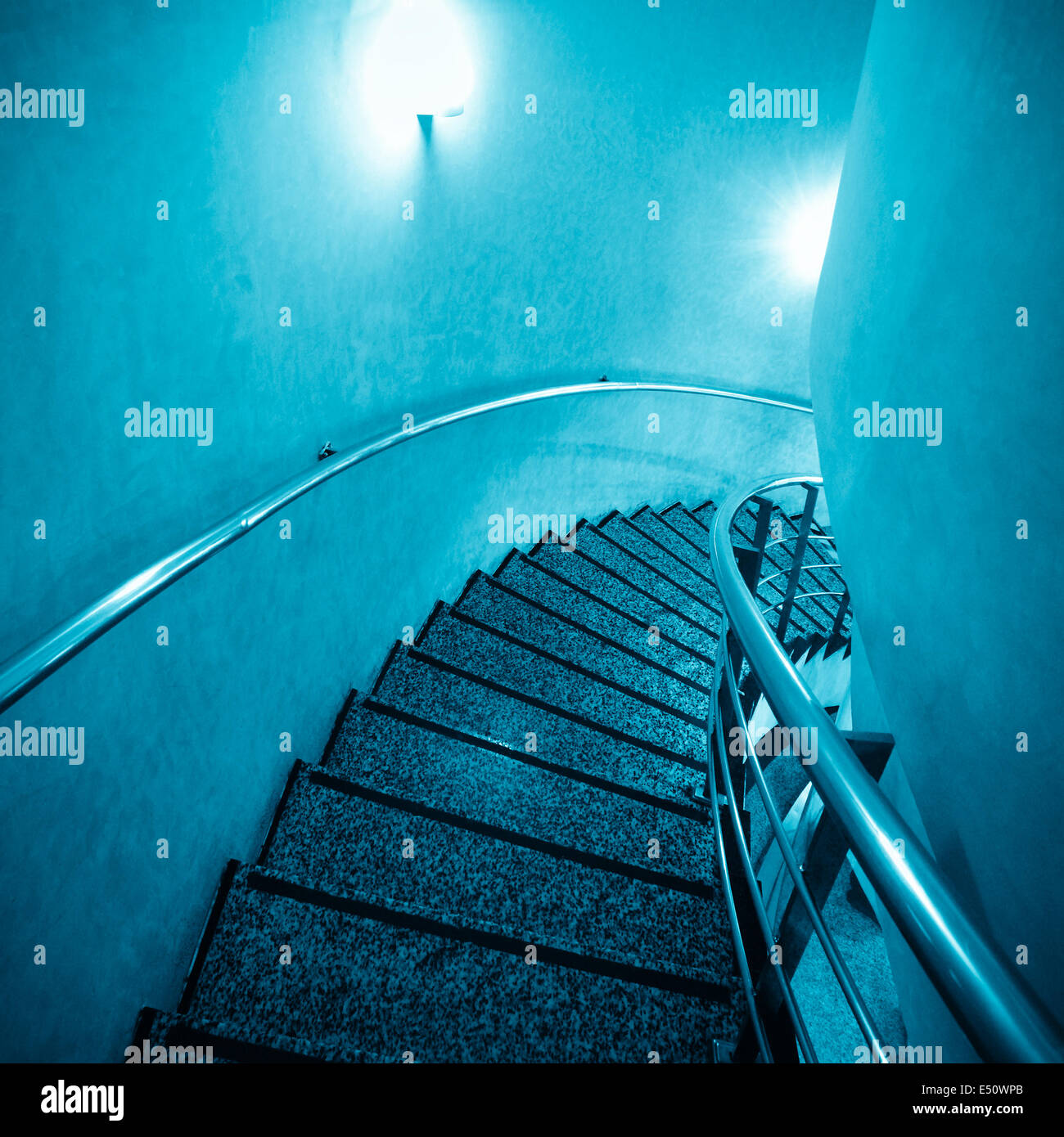 Kurve-Treppe Stockfoto