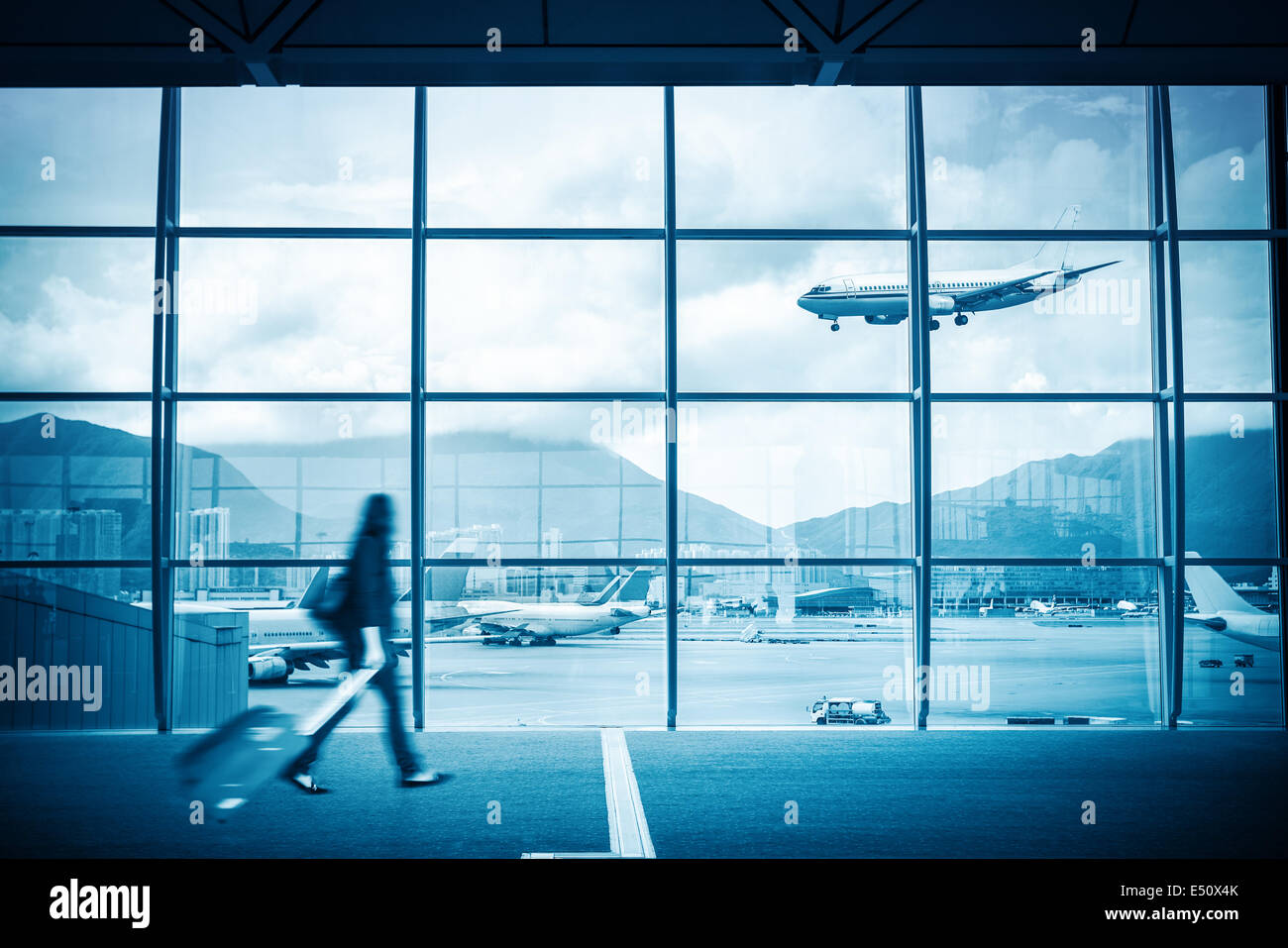 modernen Flughafen Szene Stockfoto