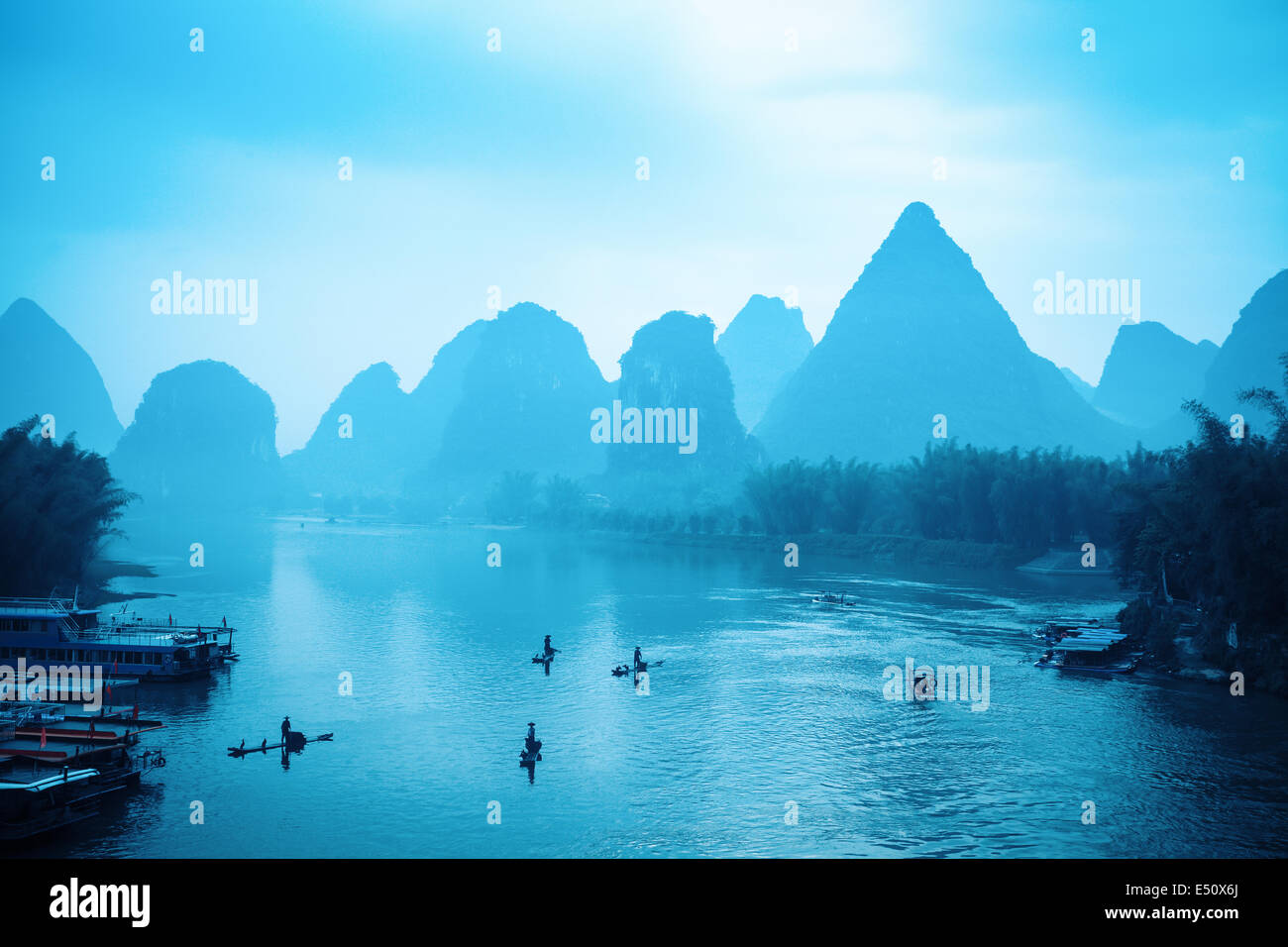 die Landschaft von Guilin ist weltberühmt Stockfoto