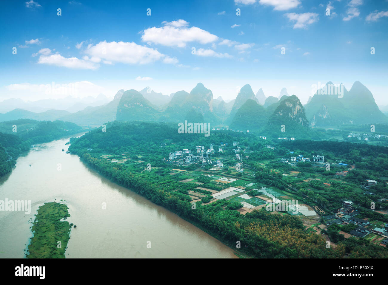 schönen Yangshuo Landschaft Stockfoto