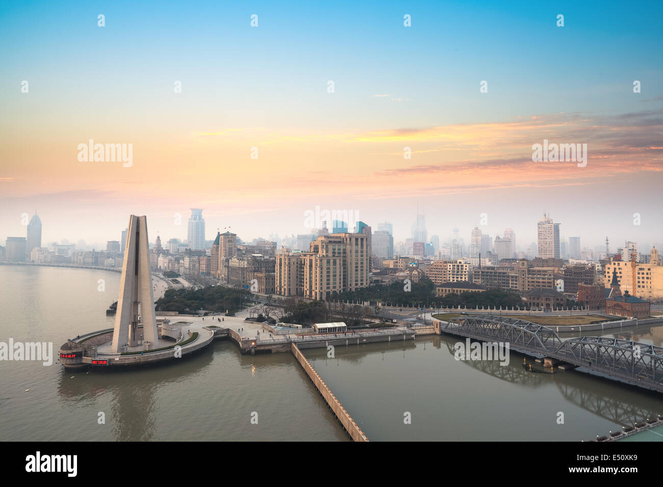 Shanghai im Morgengrauen Stockfoto