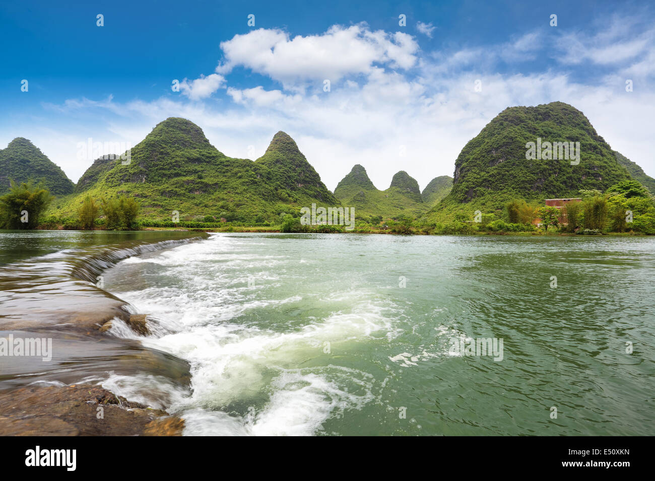 Yulong Flusslandschaft Stockfoto