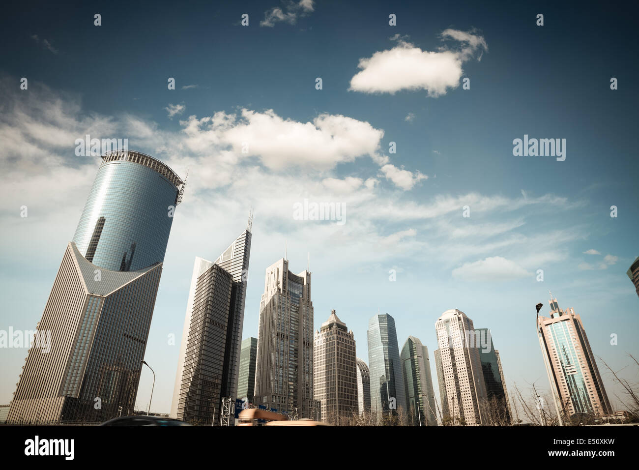 Finanzplatz Skyline Shanghai Stockfoto
