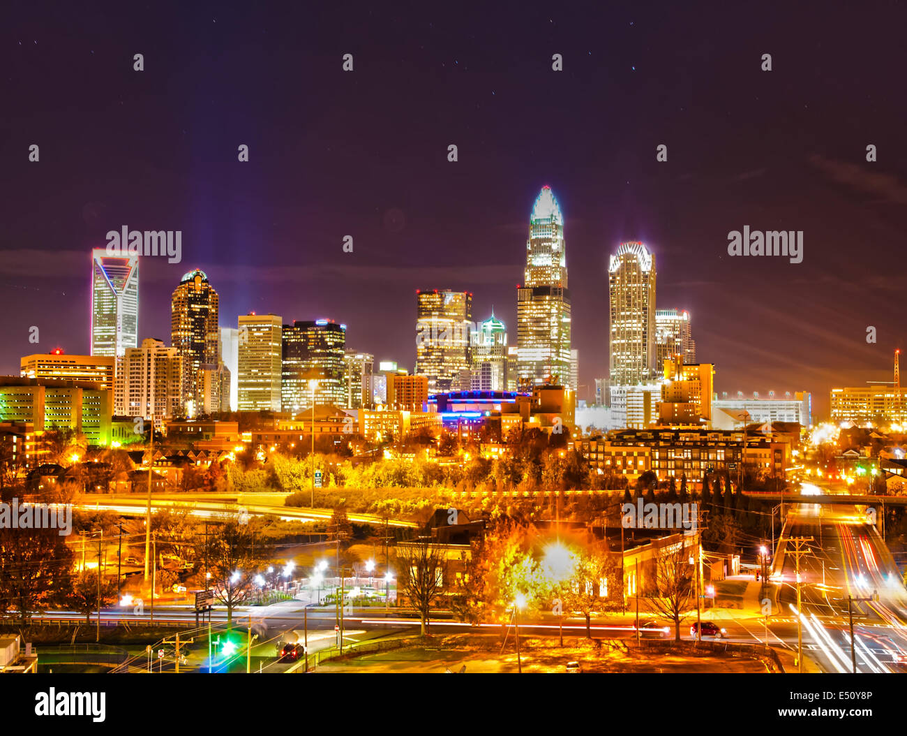 Stadt des Goldes Charlotte North Carolina Stockfoto