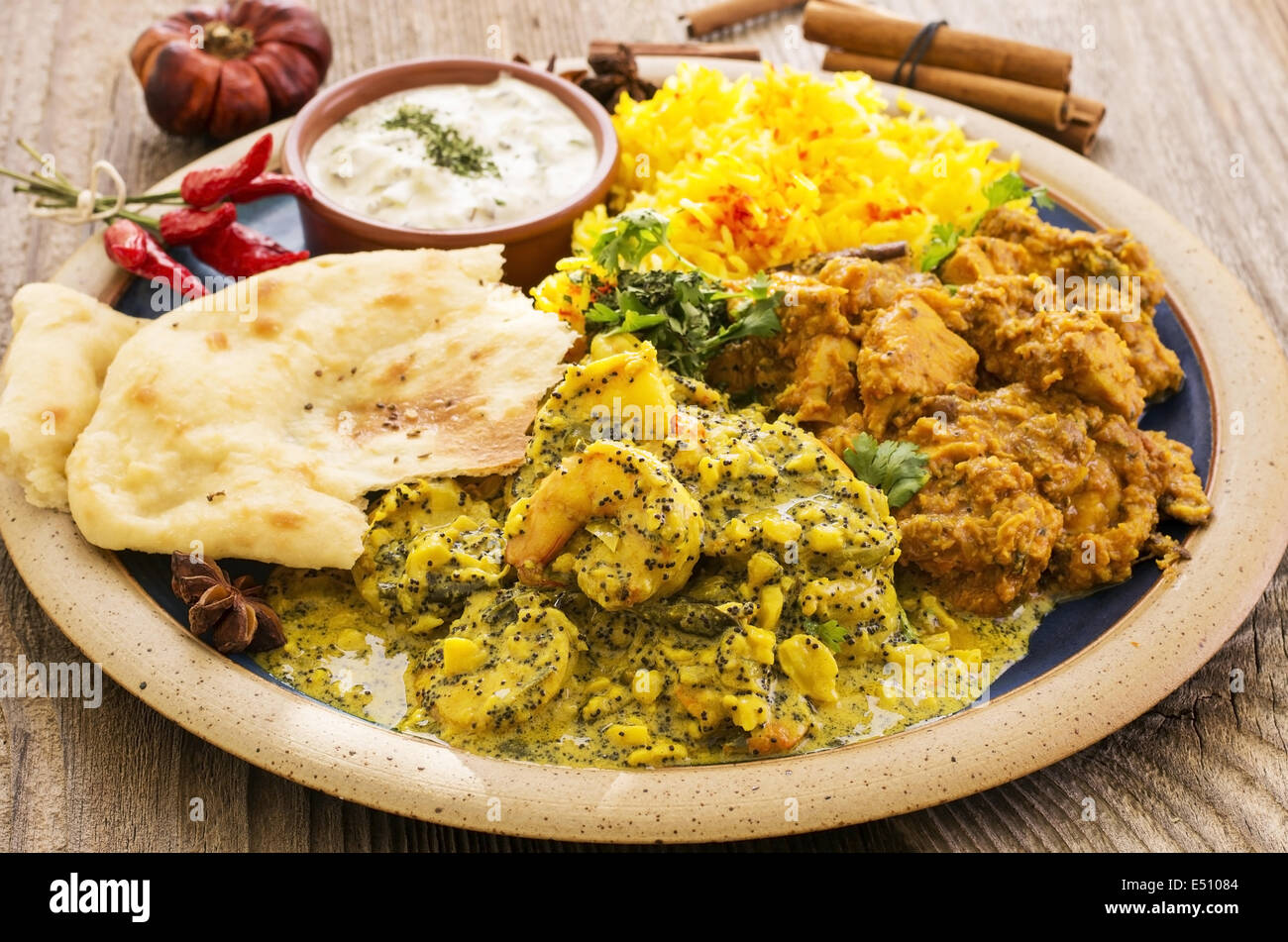 indisches Essen Stockfoto