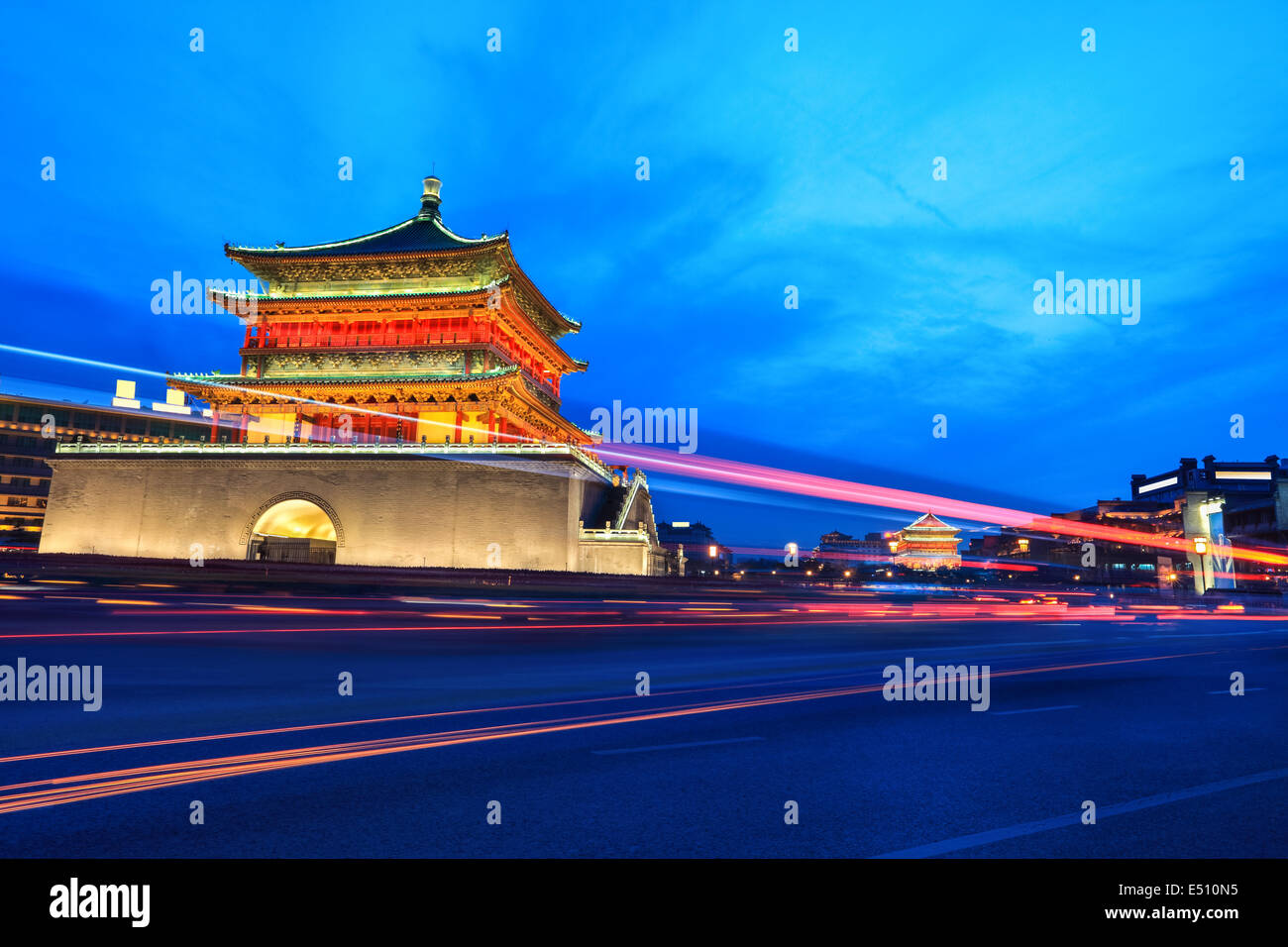 alte Stadt von Xi in der Nacht Stockfoto