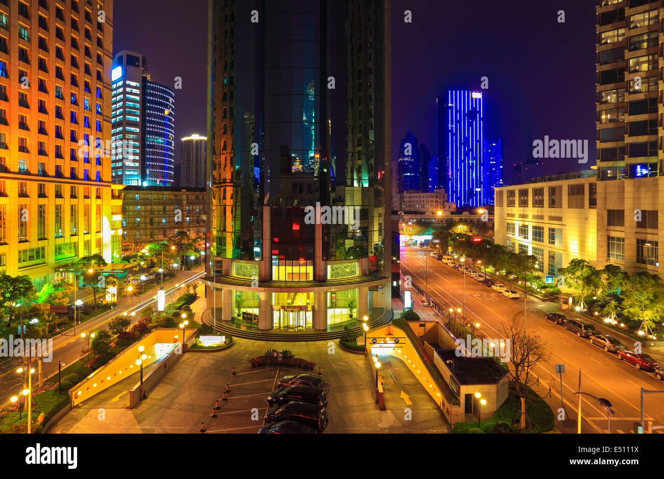 brillant beleuchtet in shanghai Stockfoto