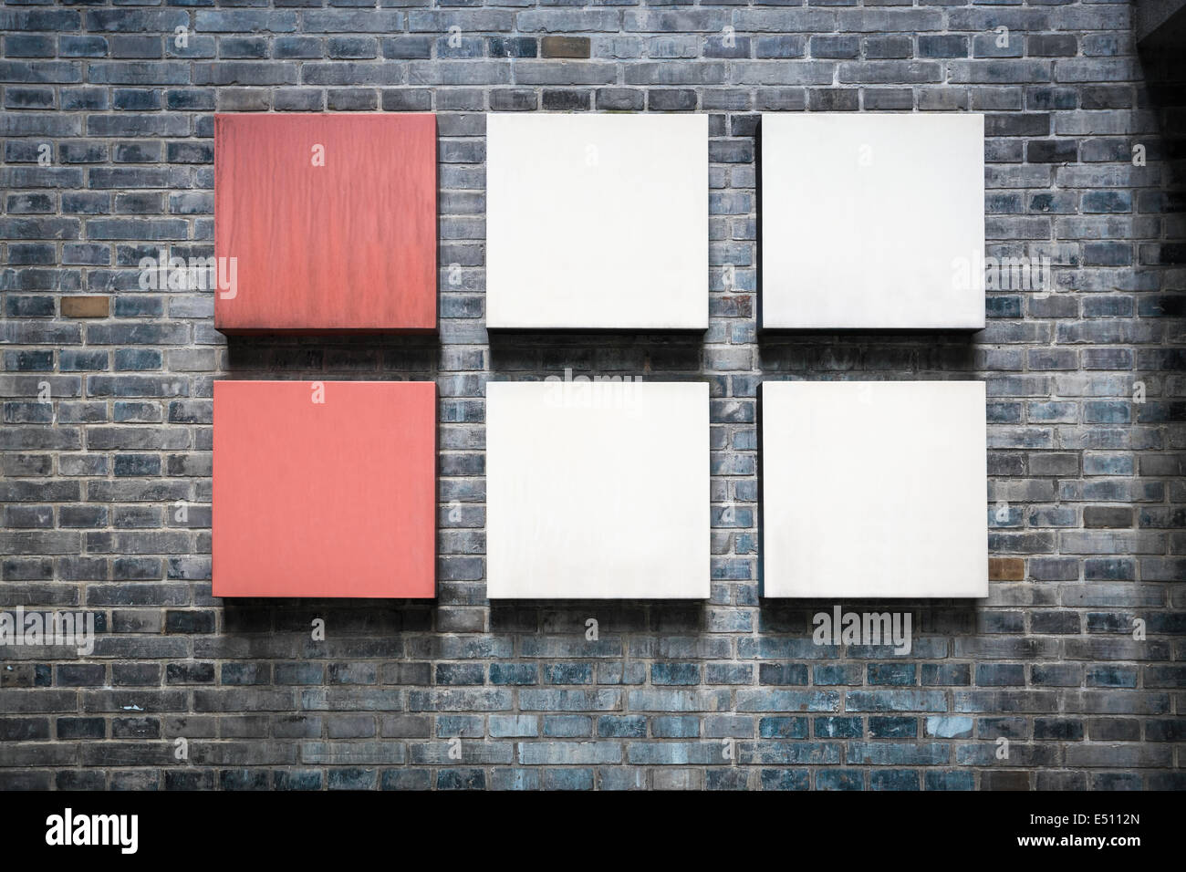 leeren Rahmen an der Wand Stockfoto