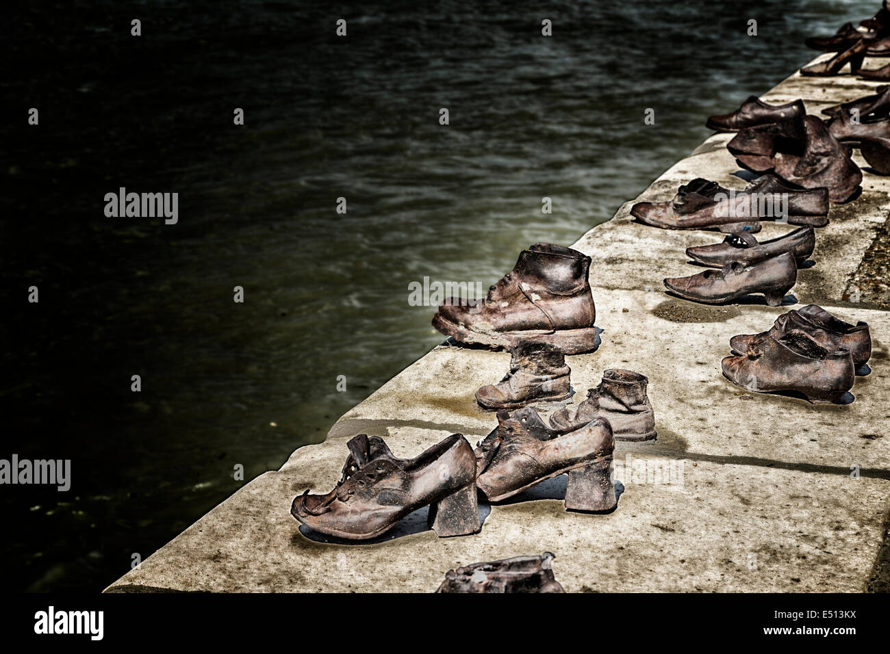 Eisenschuhen auf der Pestseite der Donau Ehren die Juden getötet während des Krieges weltweit II Stockfoto