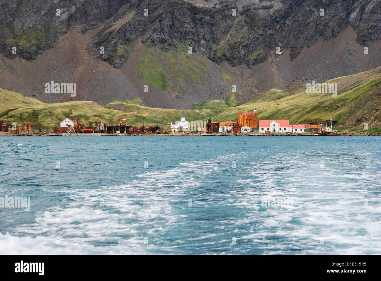 Walfänger Basis Grytviken, Südgeorgien Stockfoto