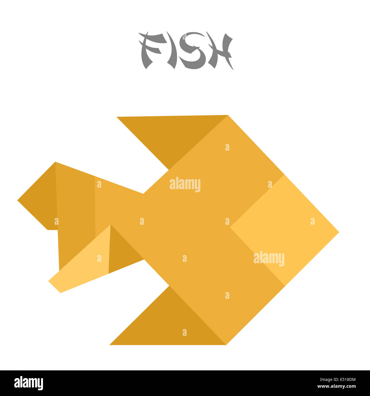 Origami Fisch Stockfoto