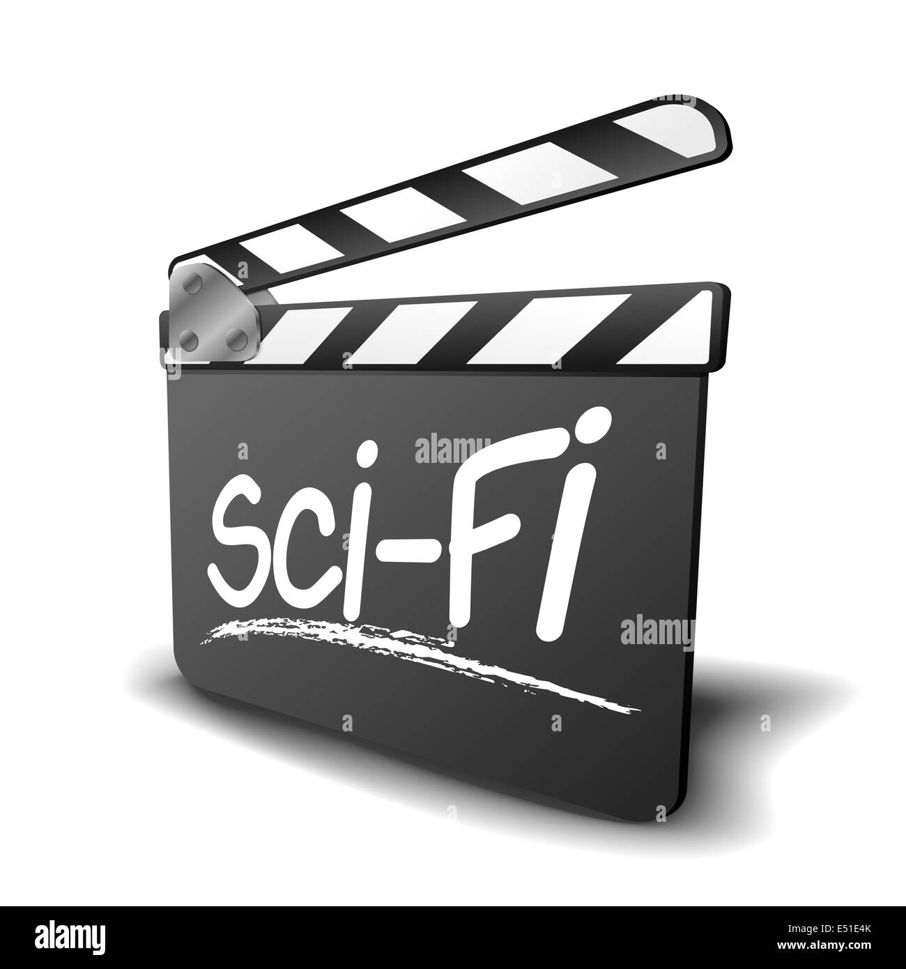 Clapper Board Sci-Fi Stockfoto