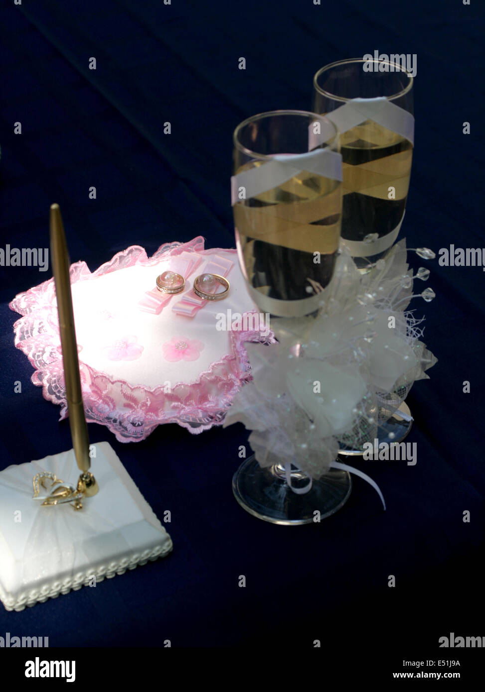 Hochzeit Symbolsatz Stockfoto