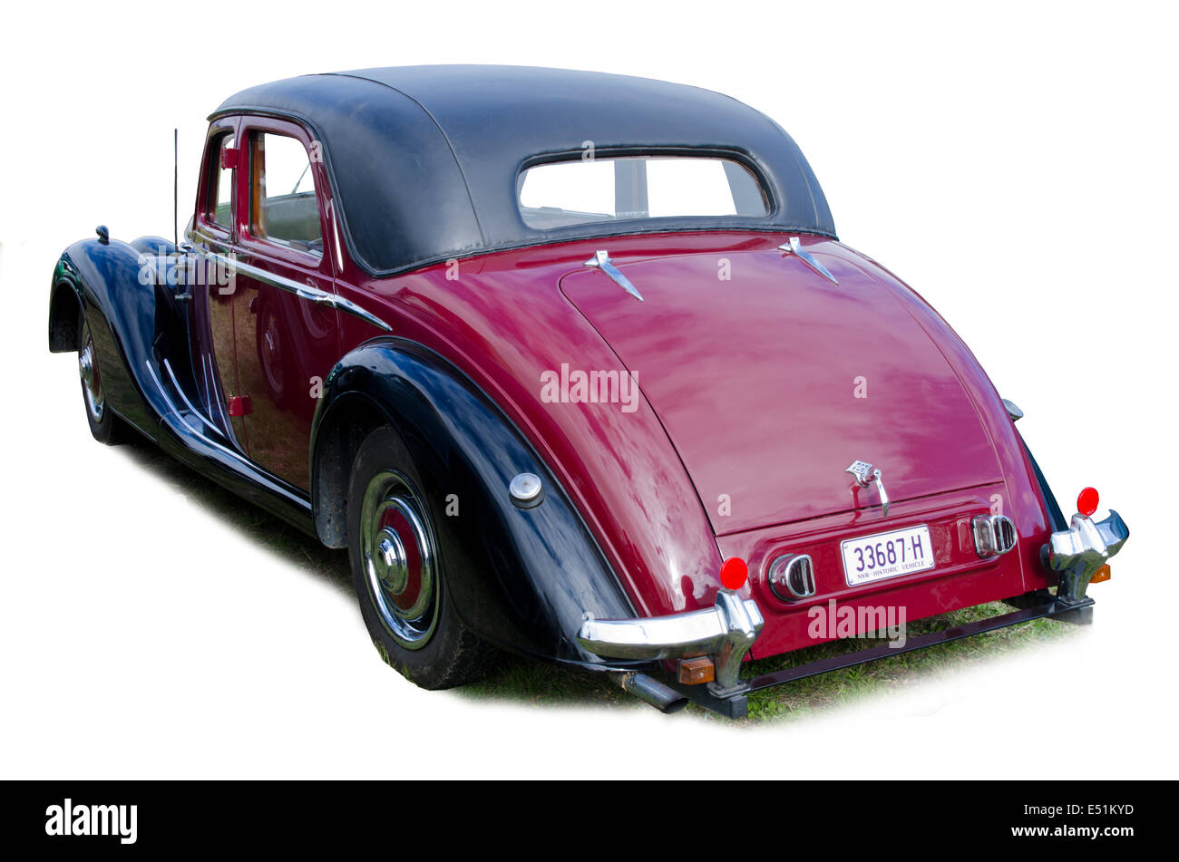 Rückansicht der 1950er Jahre Riley Limousine Stockfoto