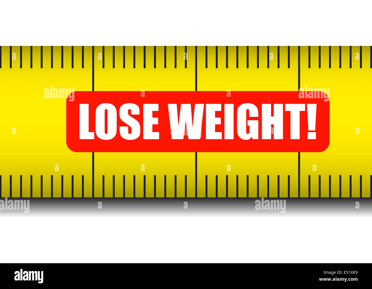 Maßband, Gewicht zu verlieren Stockfoto