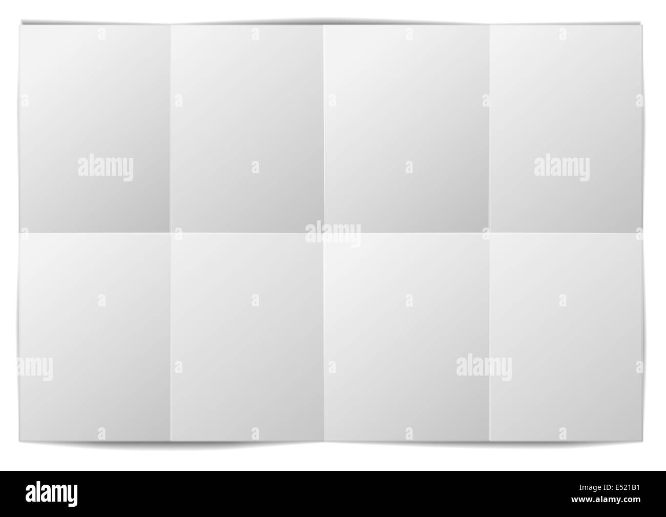 gefaltete Papier-Vorlage Stockfoto