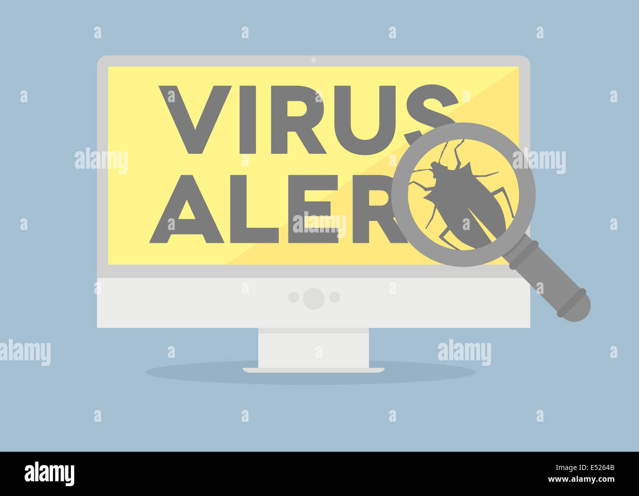 Monitor-Virus Stockfoto