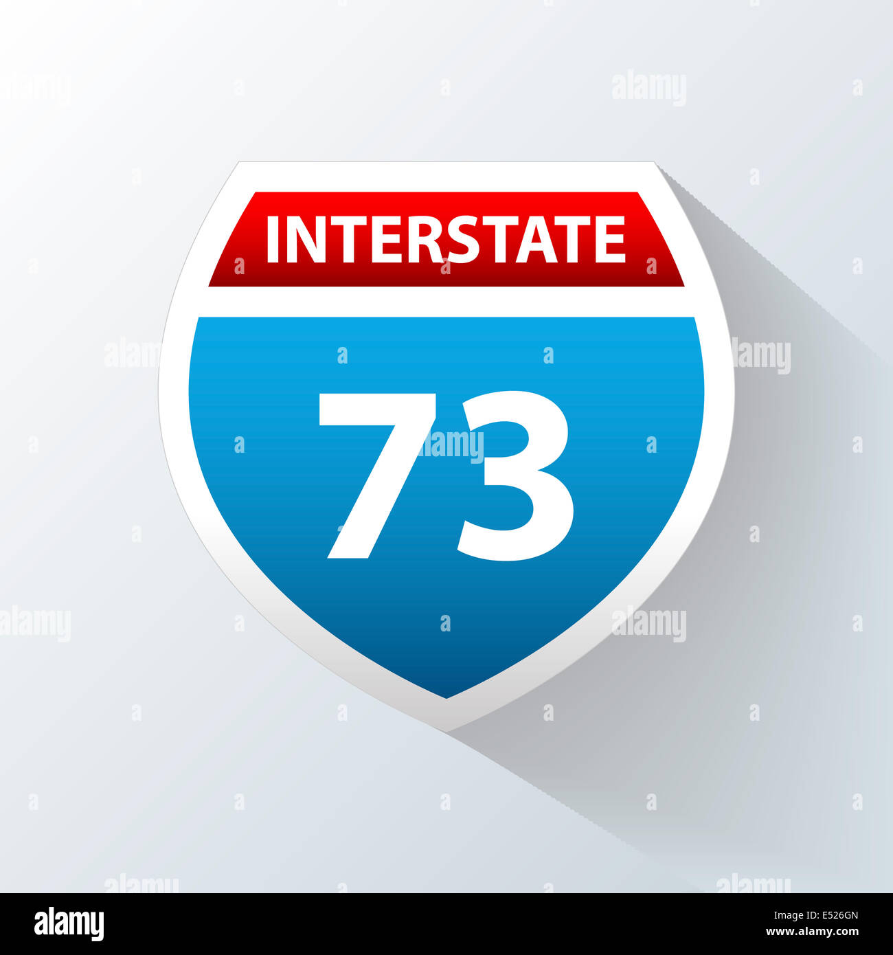 Interstate-Symbol Stockfoto