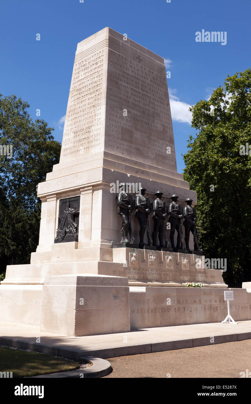 Nahaufnahme der Gedenkstätte wachen, Horse Guards Parade, London. Stockfoto