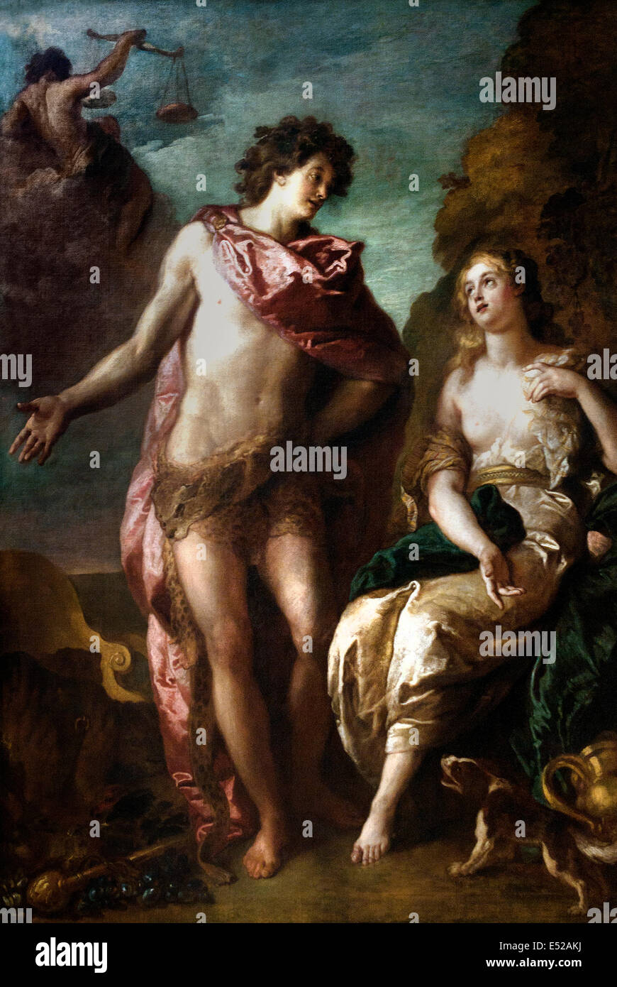 Bacchus und Ariadne 1699 LA FOSSE, Charles de französische Maler 1636-1716 Frankreich Stockfoto