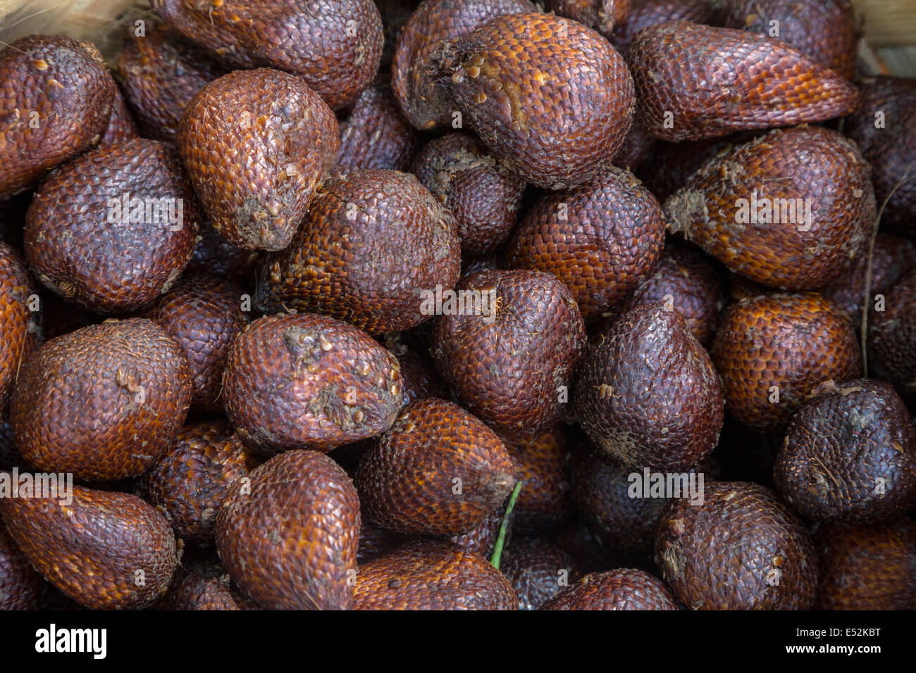 Bali, Indonesien.  Snake Fruit, Salak. Stockfoto