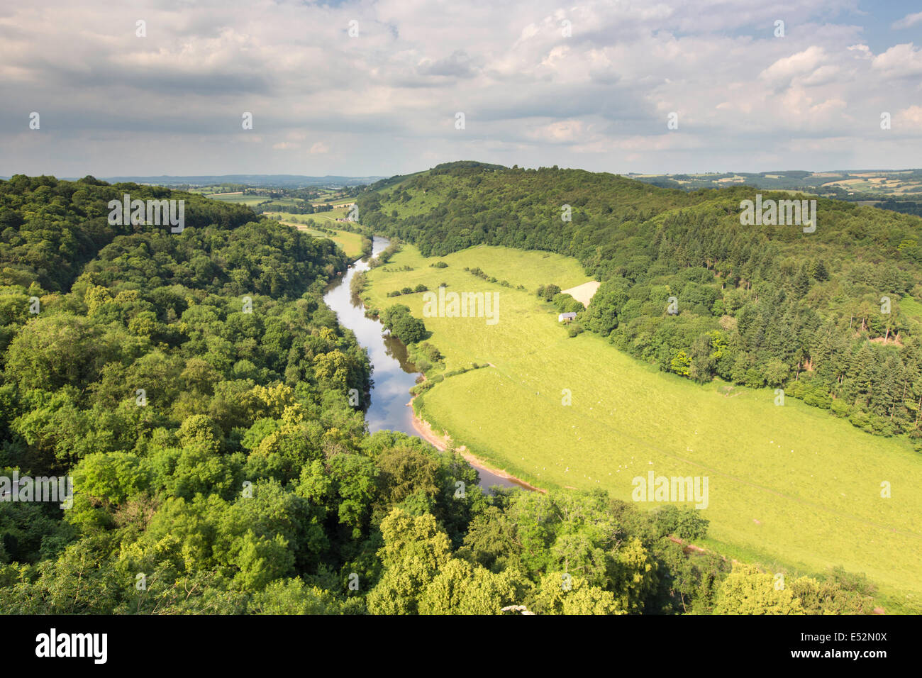 Das Wye Valley von Symonds Yat Rock, Herefordshire, England, UK Stockfoto