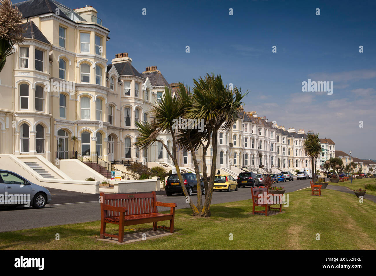 Isle Of Man, Port St. Mary, die Promenade Stockfoto