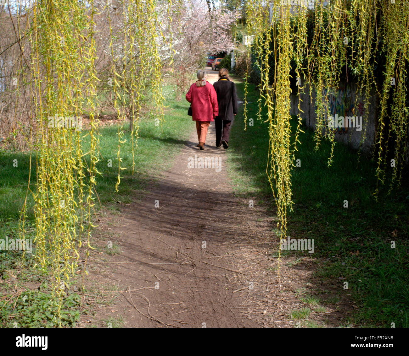 AJAXNETPHOTO - 02. APRIL 2006. BORDS DE LA SEINE, RUEIL MALMAISON, FRANKREICH - DER SCHLEPPWEG AM UFER DER SEINE BEI RUEIL MALMAISON. FOTO: JONATHAN EASTLAND/AJAX REF: R60204 204 Stockfoto