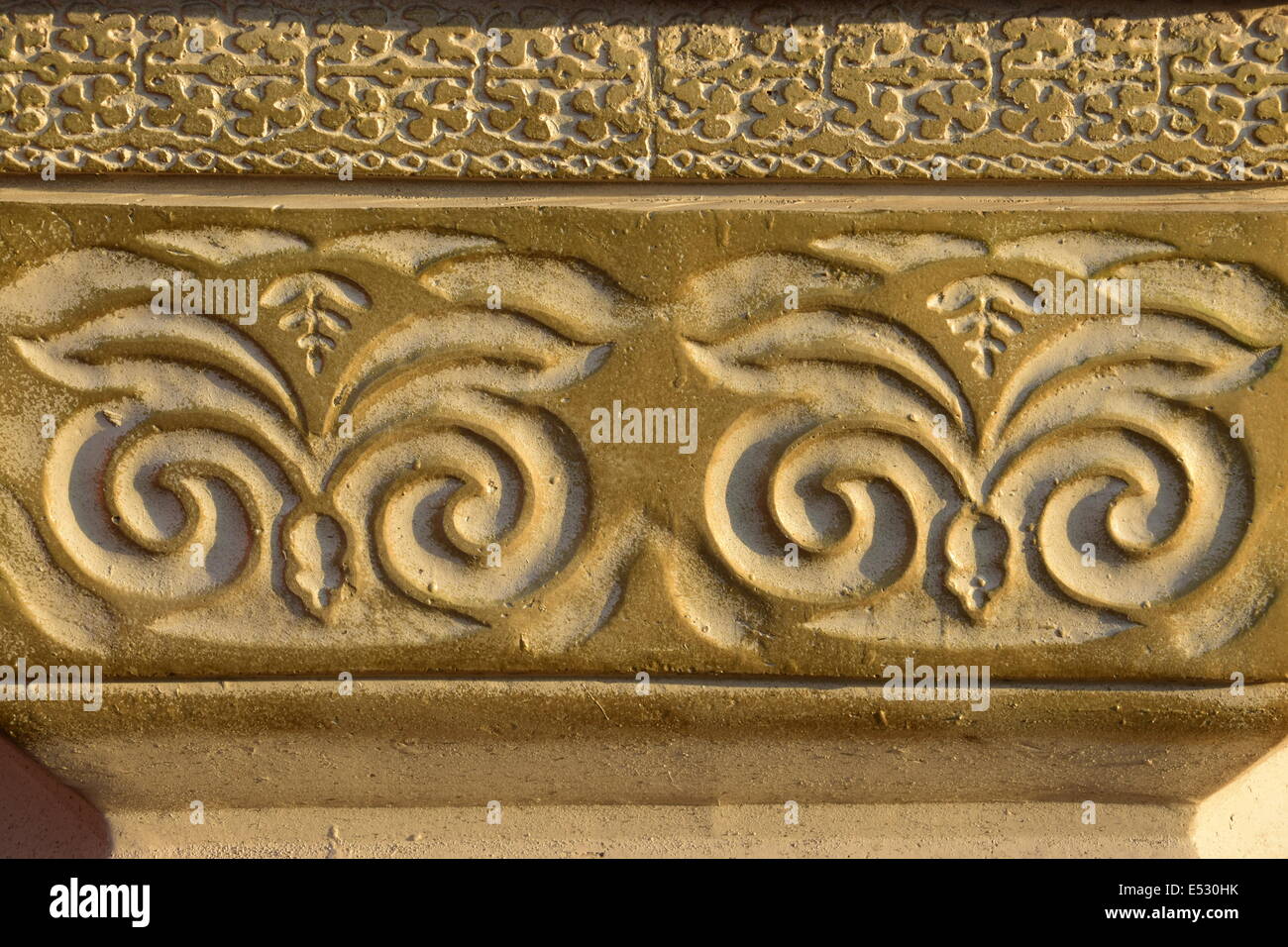 Ein schönes Muster auf Alabaster sidelit Stockfoto