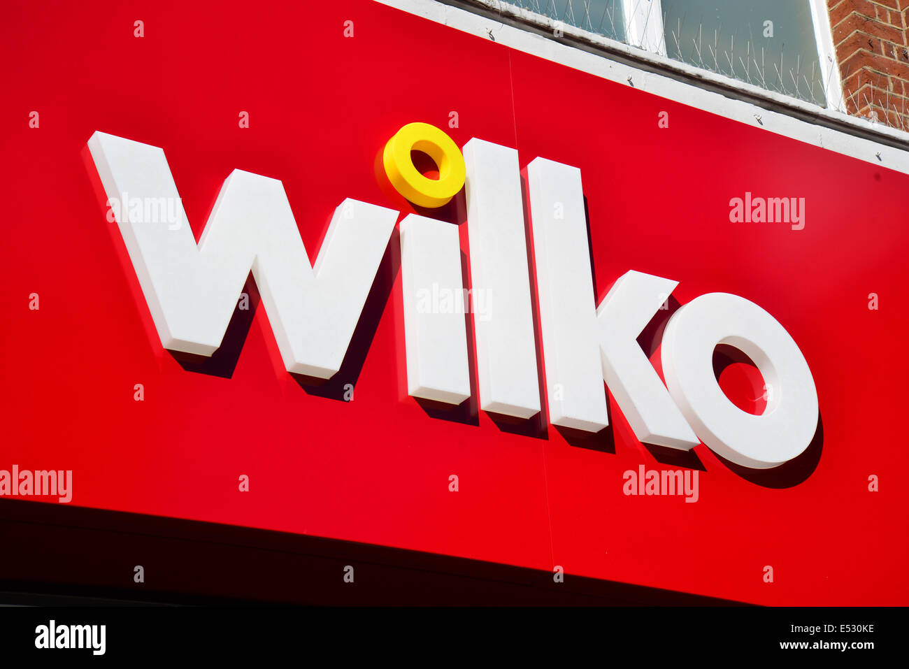 Wilko Haushaltswaren speichern Zeichen, High Street, Maidenhead, Royal Borough of Windsor und Maidenhead, Berkshire, England, Vereinigtes Königreich Stockfoto