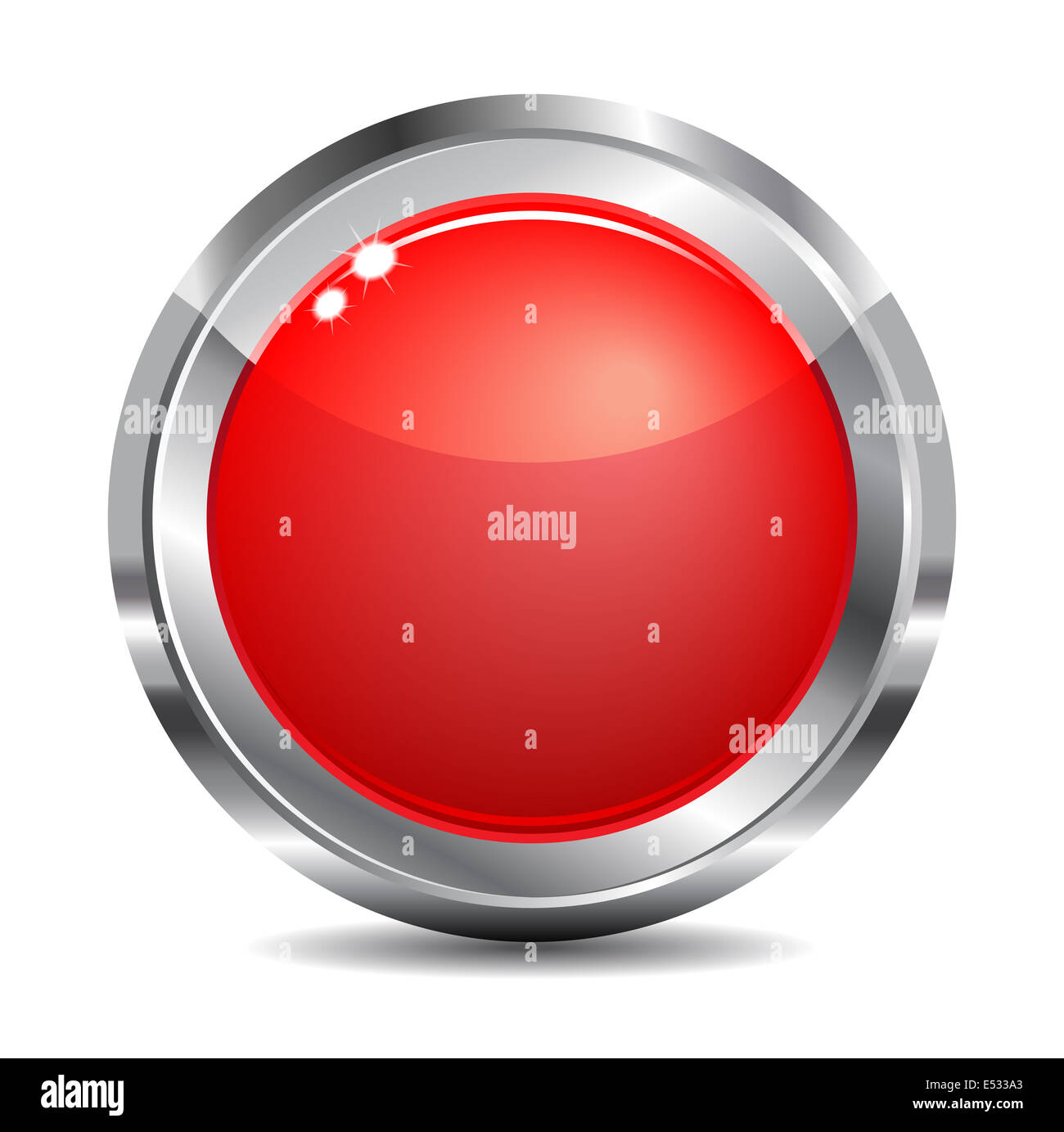 Blank rot-Website und App-Navigations-Taste Stockfoto