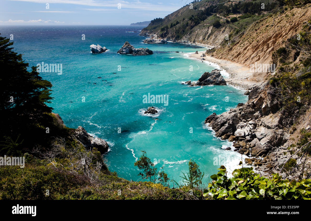 Julia Pfeiffer Burns State Park in Big Sur, Kalifornien, USA Stockfoto