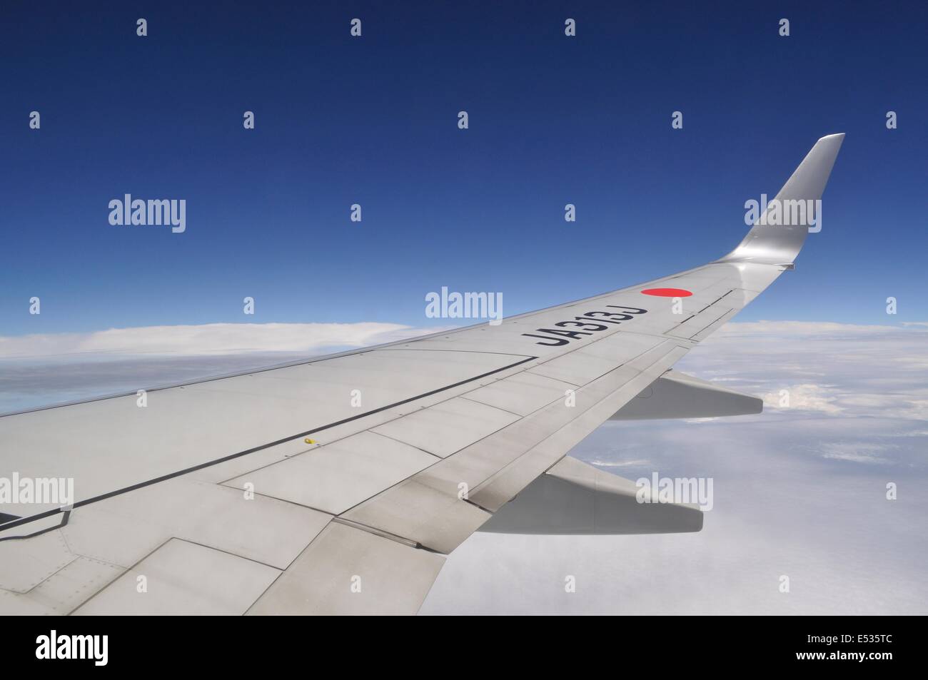 Blick aus dem Flugzeug, Japan Stockfoto